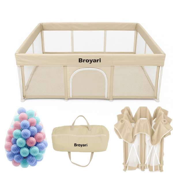 Inklapbare grondbox voor baby’s en peuters met zachte mat