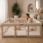 Grondbox Baby Beige – Inklapbaar – Inclusief mat & Speelballen - Broyari
