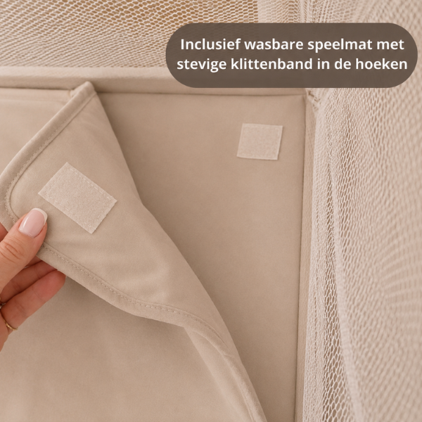 Grondbox Baby Beige – Inklapbaar – Inclusief mat & Speelballen - Broyari