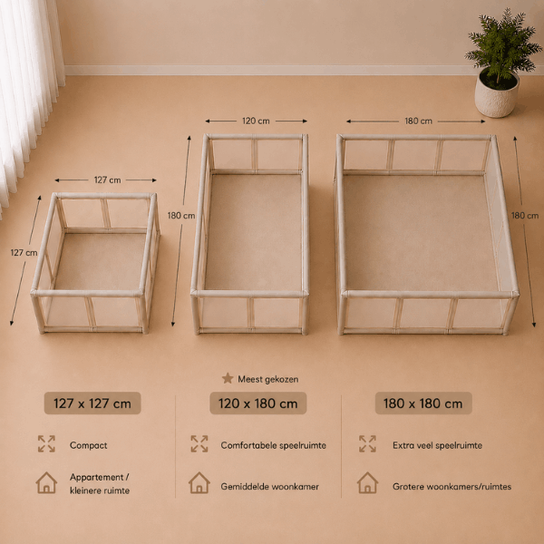 Grondbox Baby Beige – Inklapbaar – Inclusief mat & Speelballen - Broyari