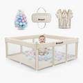 Grondbox Baby Beige – Inklapbaar – Inclusief mat & Speelballen - Broyari
