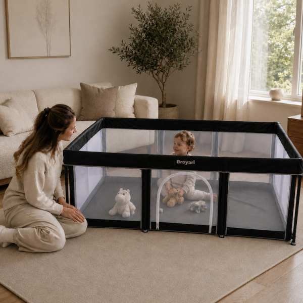 Broyari inklapbare grondbox zwart, maat 120x180 cm - maat-120x180