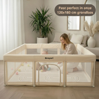 Speelmat Baby – Foam Puzzelmat 120×180 cm – Beige – Broyari