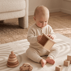 Speelmat Baby – Foam Puzzelmat 120×180 cm – Beige – Broyari