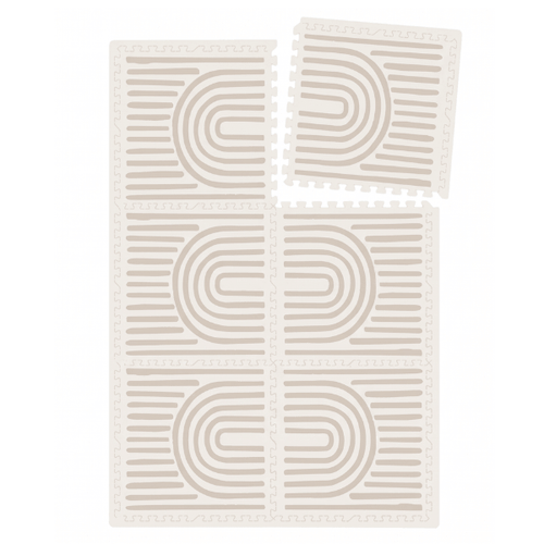 Foam Speelmat Baby 120×180 cm – EVA Tegels – Beige – Broyari