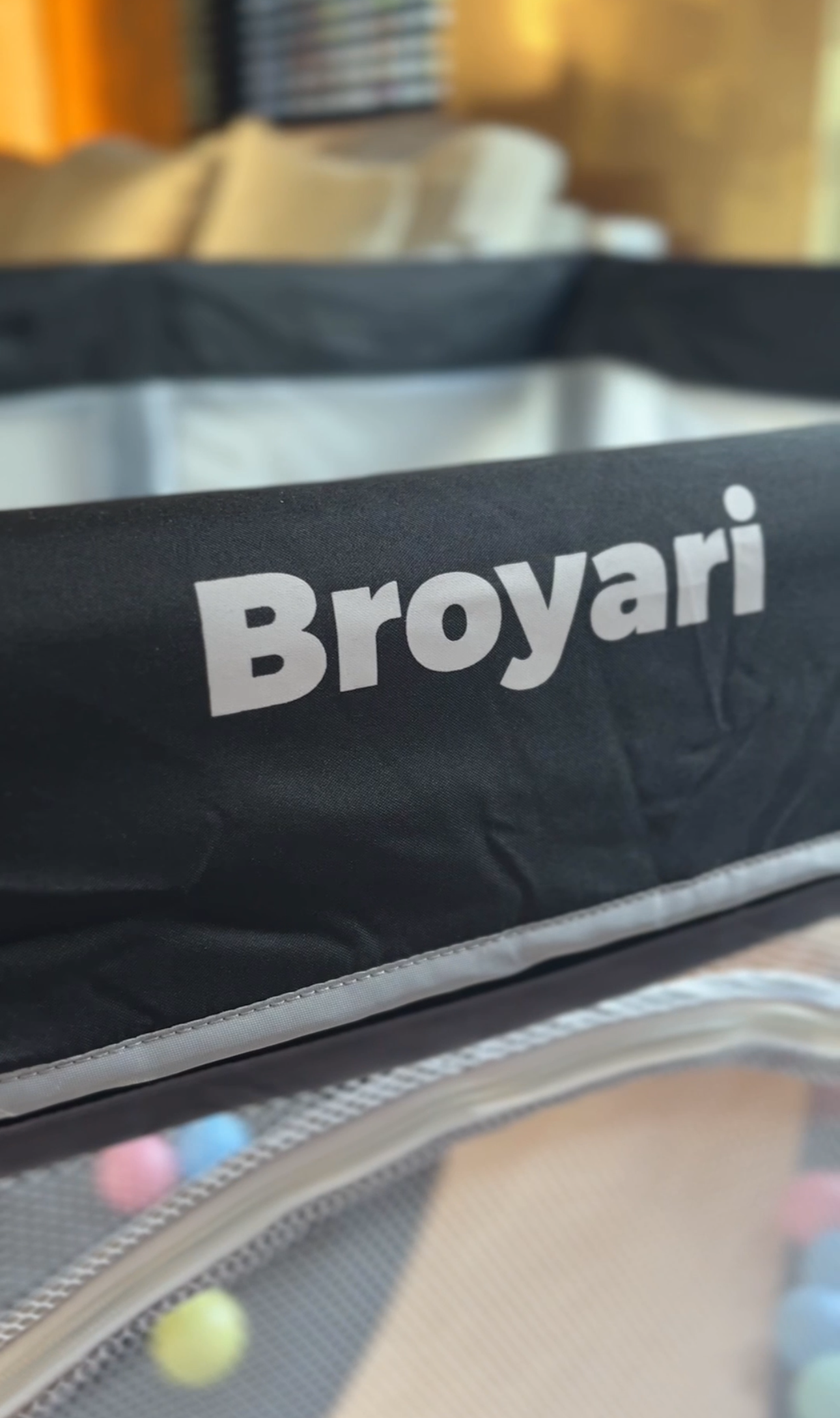 Inklapbare Grondbox Baby Zwart 120x180 cm – Broyari Playpen
