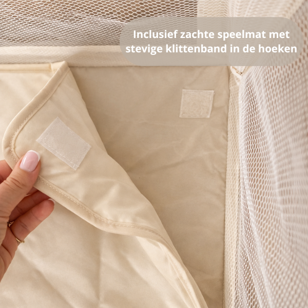 Grondbox Baby Beige – Inklapbaar – Inclusief mat & Speelballen - Broyari